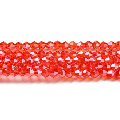 Transparent Electroplate Glass Beads Strands EGLA-A039-T6mm-A14-1