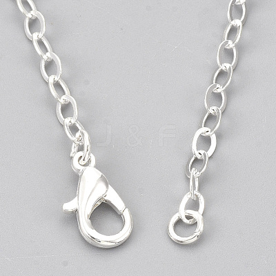 Brass Cable Chain Necklace Making MAK-T006-05S-1