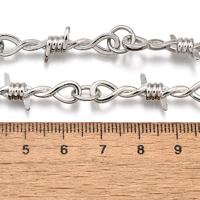 Alloy Barb Wire Necklaces NJEW-R254-01B-P-1