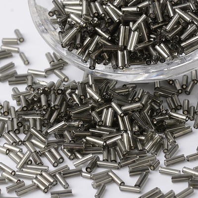 Silver Lined Glass Bugle Beads SEED-K001-A06-1-1