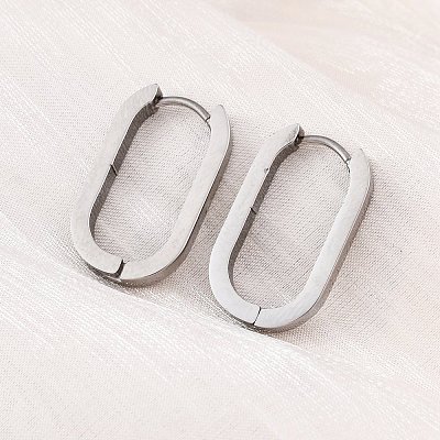 Non-Tarnish 304 Stainless Steel Huggie Hoop Earrings X-STAS-S103-21P-1