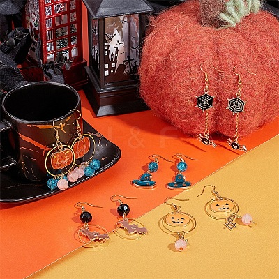 188 Pcs DIY Halloween Themed Earring Making Kits DIY-SC0014-73-1