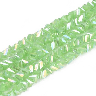 Electroplate Imitation Jade Glass Beads Strands GLAA-N023-4mm-34-1