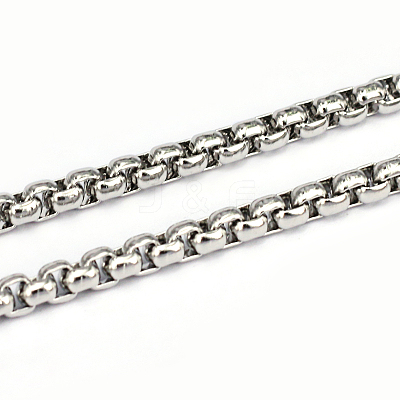 Tarnish Resistant 304 Stainless Steel Box Chains CHS-L001-29-3.5mm-1