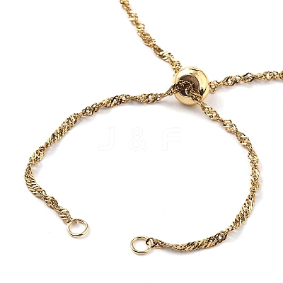 2Pcs 2 Colors 304 Stainless Steel Singapore Chain Necklace Making AJEW-JB01333-1