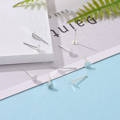 925 Sterling Silver Stud Earring Findings X-STER-T002-200S-1