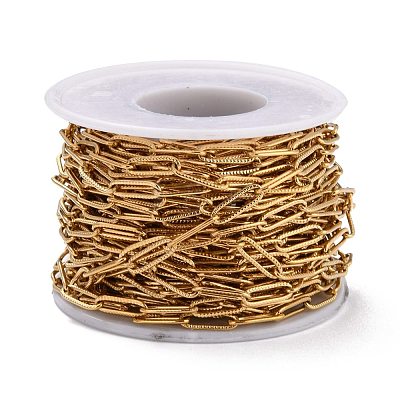 304 Stainless Steel Paperclip Chains CHS-D033-06G-01-1
