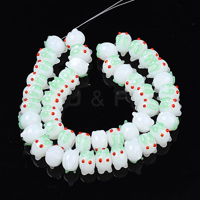 Handmade Bumpy Lampwork Beads Strands LAMP-T017-01D-1