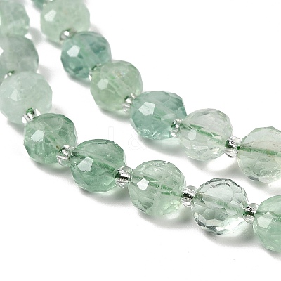 Natural Green Fluorite Beads Strands G-B153-A07-1
