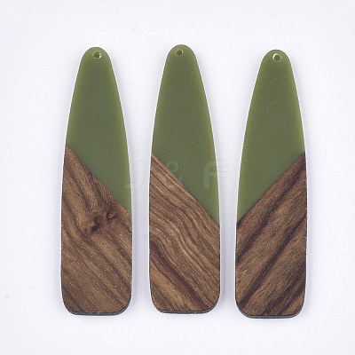 Resin & Walnut Wood Big Pendants RESI-S358-98A-1