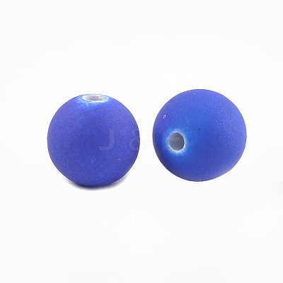 Rubberized Style Acrylic Beads MACR-T023-31A-1
