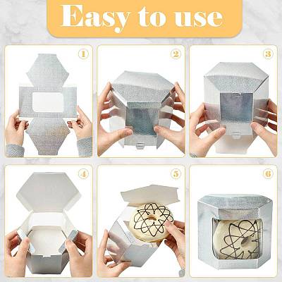 Hexagon Laser Window Paper Gift Boxes CON-FZC0002-001B-03-1
