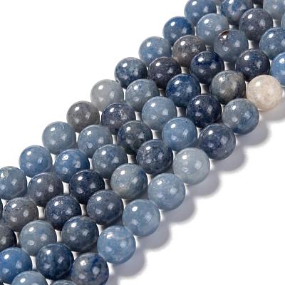 Dyed & Heated Natural Blue Aventurine Beads Strands G-F380-10mm-1