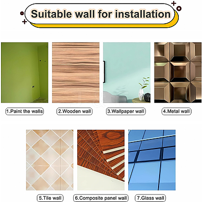 Mirror Acrylic Self Adhesive Wall Decorative AJEW-WH0518-24C-1