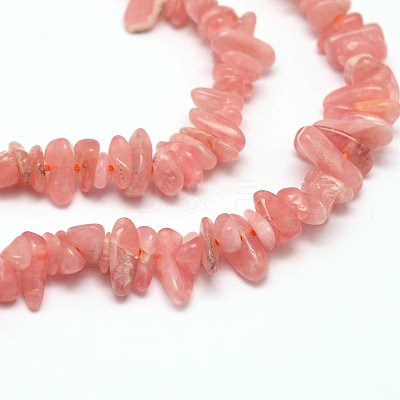 Chips Natural Rhodochrosite Beads Strands G-N0164-22-1