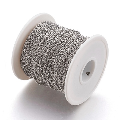 Tarnish Resistant 304 Stainless Steel Cable Chains CHS-R002-0.8mm-1