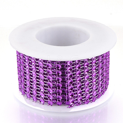 8 Rows Plastic Diamond Mesh Wrap Roll OCOR-N005-001B-1
