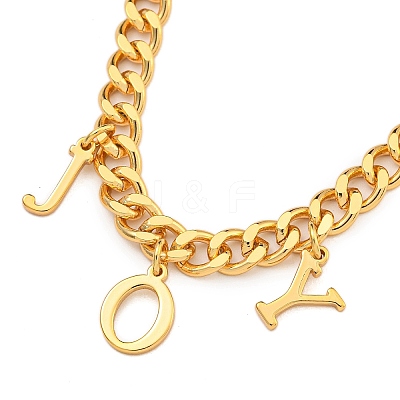 Brass Charm Bracelets for Women BJEW-U008-19G-01-1