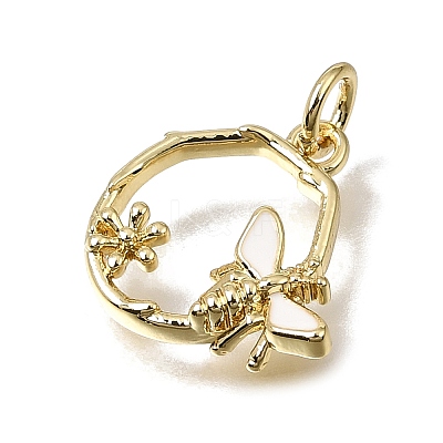 Brass Enamel Pendants KK-CBAEEA8-02G-02-1