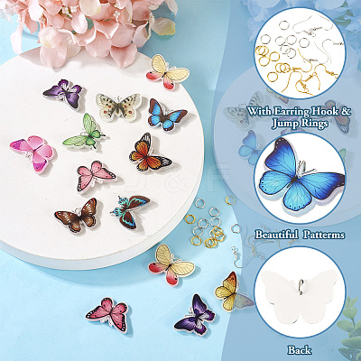 DIY Butterfly Earring Making Kit DIY-TA0006-02-1