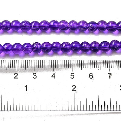 Drawbench Transparent Glass Beads Strands GLAD-Q012-6mm-20-1