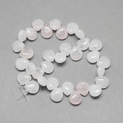 Natural Rose Quartz Gemstone Beads Strands G-T005-18-1