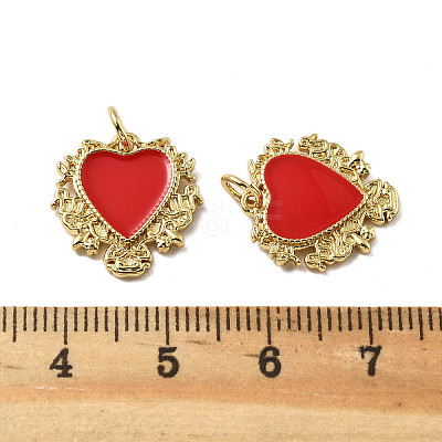 Brass Enamel Pendants KK-R229-06G-02-1