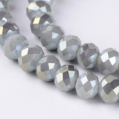 Electroplate Glass Beads Strands EGLA-A034-J6mm-Y02-1