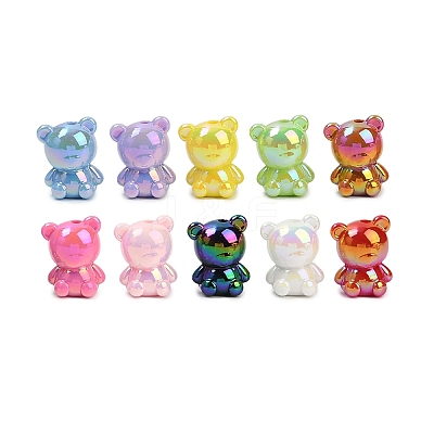 Opaque UV Plating Acrylic Beads PACR-P005-07-1