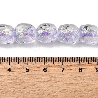 Handmade Foil Lampwork Beads Strands FOIL-C002-01A-1
