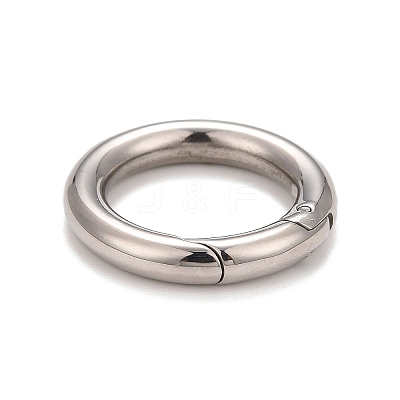 Non-Tarnish 304 Stainless Steel Spring Gate Rings X-STAS-M296-01P-D-1