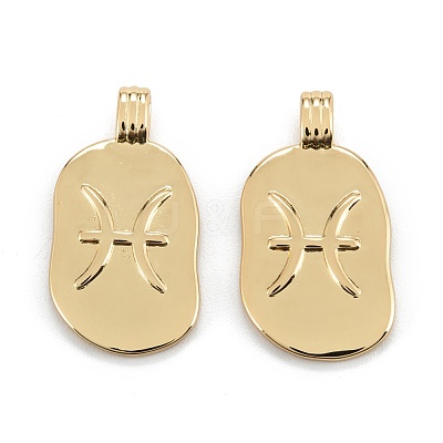 Brass Pendants KK-O140-20G-12-1