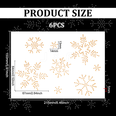 Snowflake Pattern Hotfix Rhinestones DIY-WH0430-205F-1