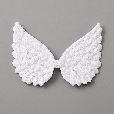 Cloth Embossed Wing Ornament Accessories LS-FIND-WH0037-27B-1