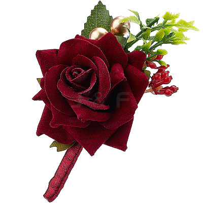 1Pc Silk Brooch AJEW-DJ0001-02-1