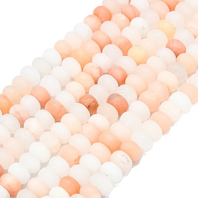 Natural Pink Aventurine Beads Strands G-P575-A02-8x5mm-02-1