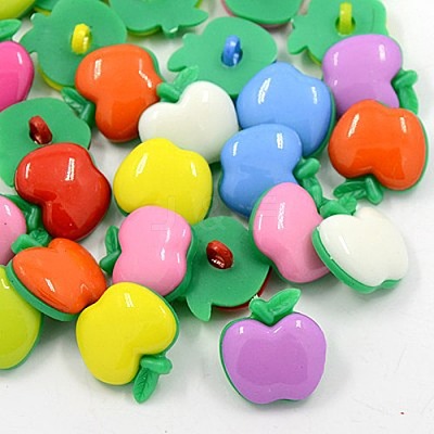 Acrylic Shank Buttons X-BUTT-E020-B-M-1