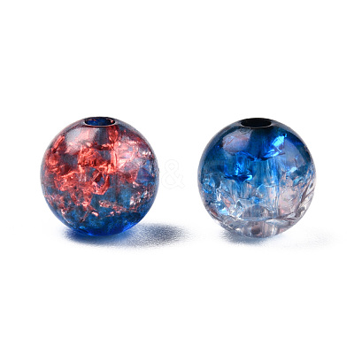 Transparent Crackle Acrylic Beads CACR-N002-15A-1