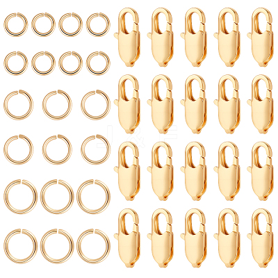 Brass Lobster Claw Clasps KK-BBC0023-50D-1