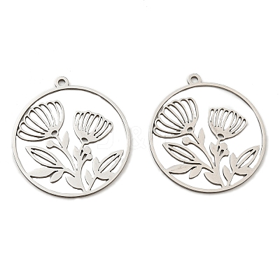 Non-Tarnish 201 Stainless Steel Pendants STAS-M318-10P-1