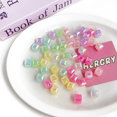 Opaque Acrylic European Beads OACR-F010-28-1