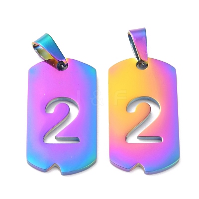 Ion Plating(IP) 304 Stainless Steel Pendants STAS-O127-A02-1