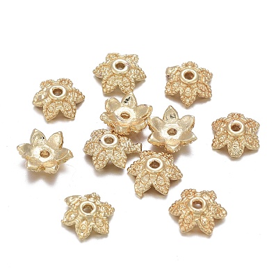 Brass Bead Caps KK-K244-03G-1