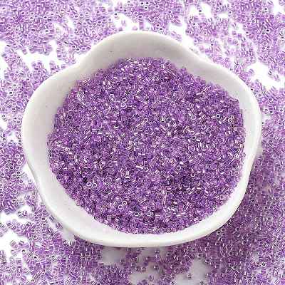Transparent Inside Colours Glass Seed Beads SEED-H003-04E-1