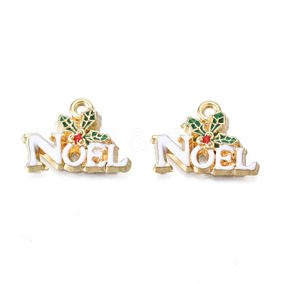 Rack Plating Alloy Enamel Pendants ENAM-N055-140-1