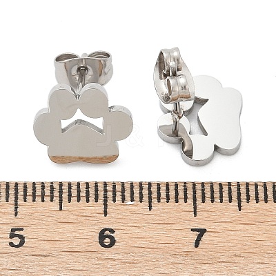 Tarnish Resistant 304 Stainless Steel Stud Earrings X-EJEW-E254-01P-1