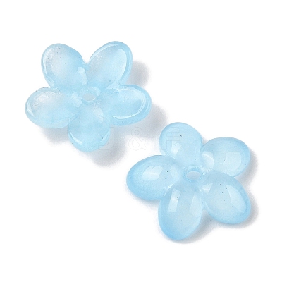 Transparent Spray Paint Glass Beads GLAA-Z011-07H-1