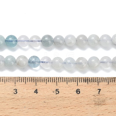 Natural Aquamarine Beads Strands G-F826-B01-6mm-1