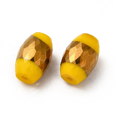 Opaque Electroplate Glass Beads EGLA-H003-02G-03-1