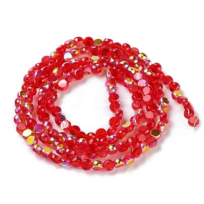 Transparent Electroplate Glass Beads Strands GLAA-Q099-A01-09-1